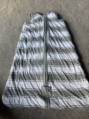 Burt’s Bees Striped Grey and White Sleeveless Sleep Sack